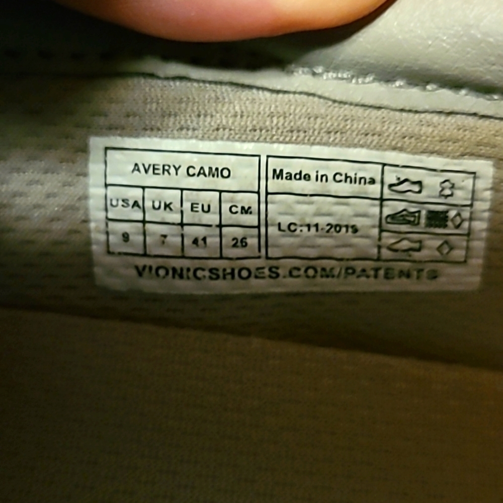 Vionic* Avery Pro Slip On Sneaker*OrthoticSup* Grey Blue Camo* Sz 9 - Picture 6 of 6